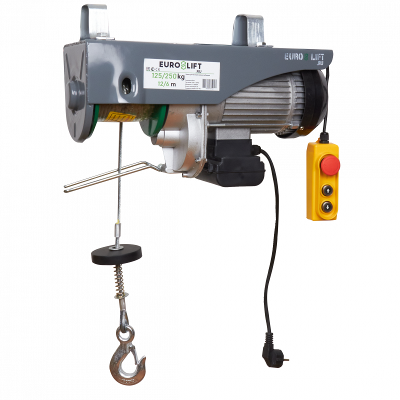 Лебедка электрическая стационарная PA- 250 (г/п 125/250 кг, в/п 12/6 м)